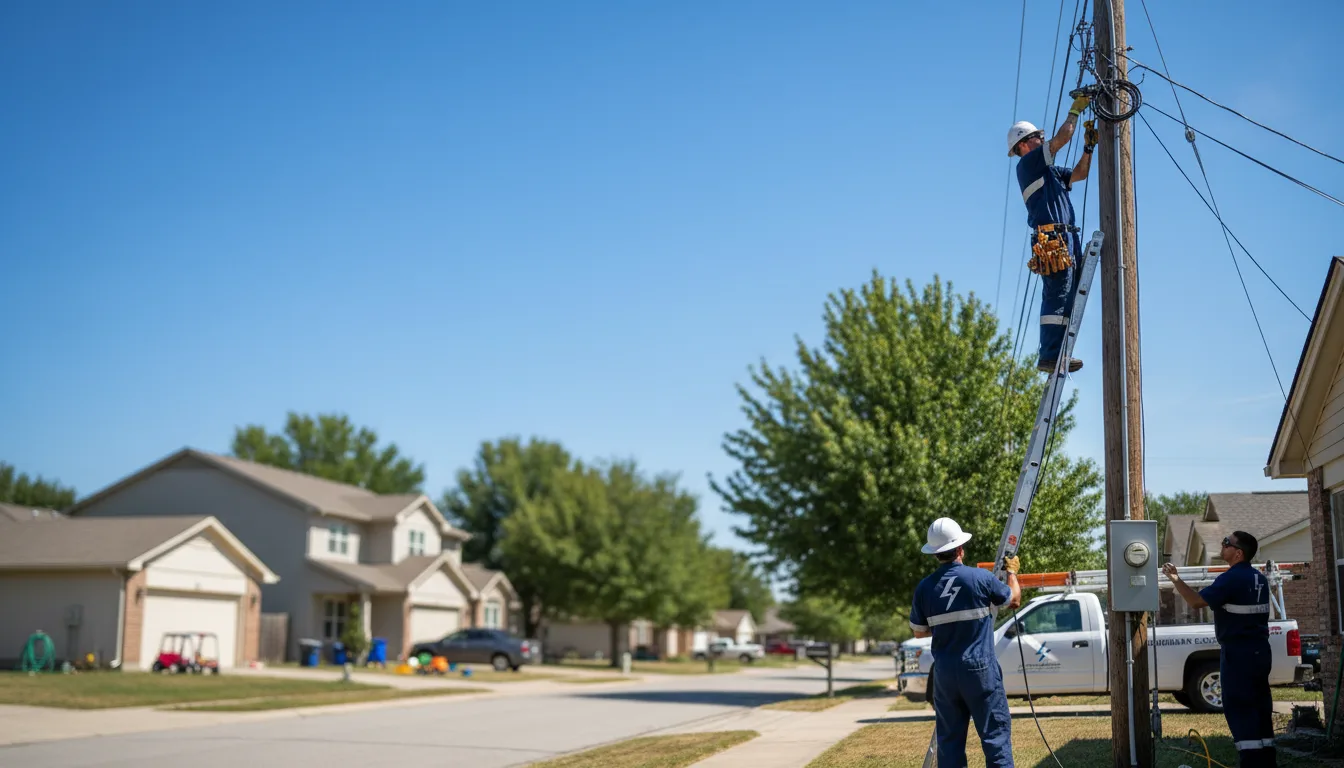Residential electrician providing installation services in Glenpool, OK
